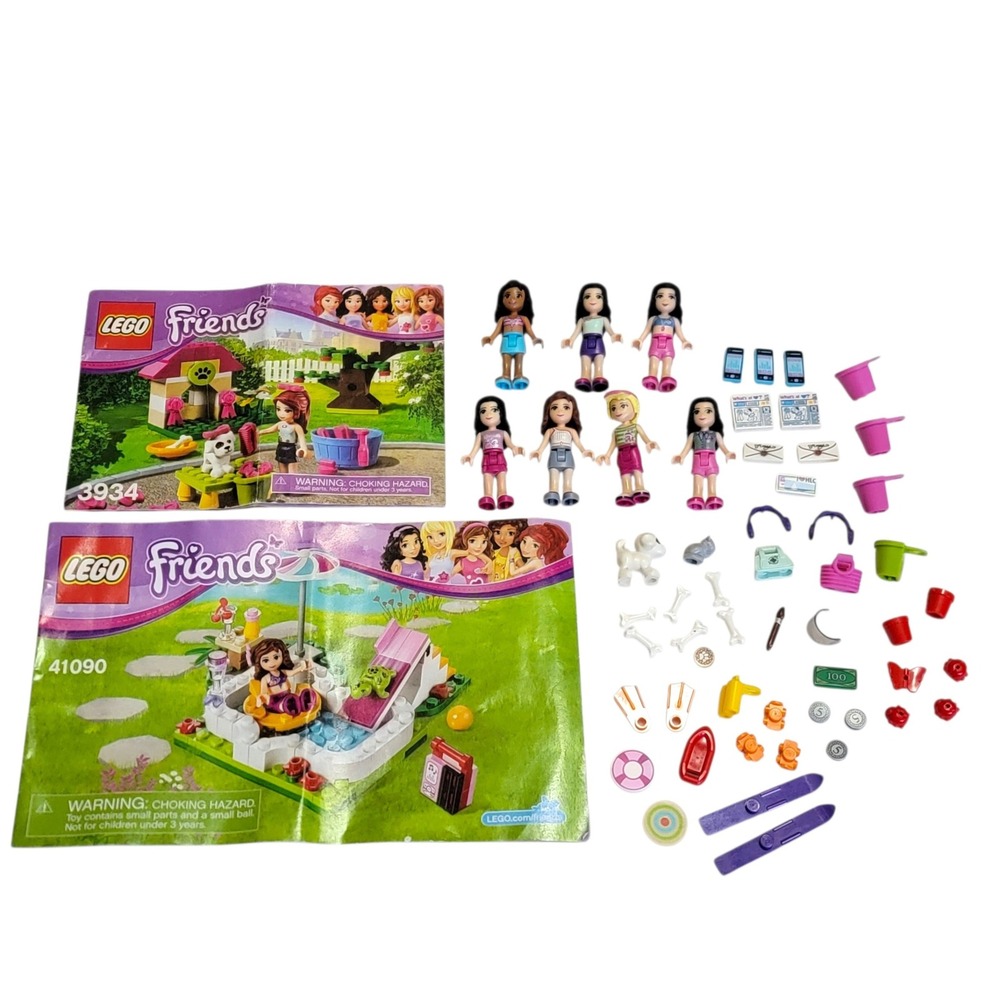 LEGO Friends Lot 3934 41090 Sets 7 Minidolls Pets Daily Life Accessories 201